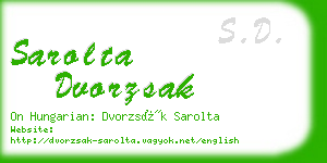 sarolta dvorzsak business card